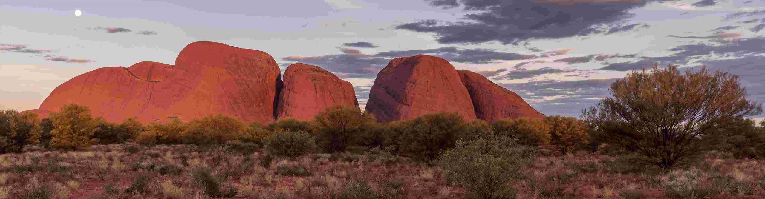 Kata Tjuta under a spectacular sky in the Northern Territory